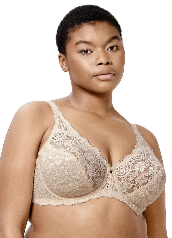 Triumph Amourette Bügel-BH mit Elastikspitze PUDER